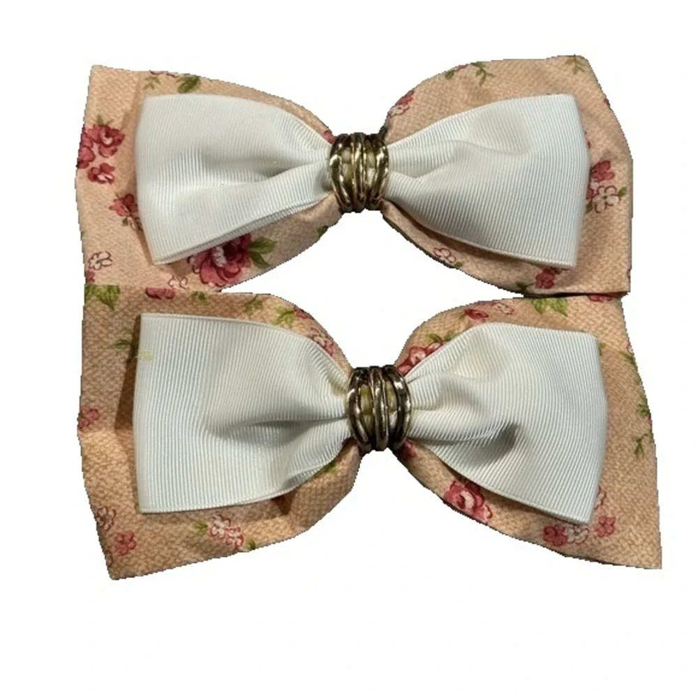 NEW‎ Hair Accessories Bow Clip Girls Set Of 2 6 inch bows